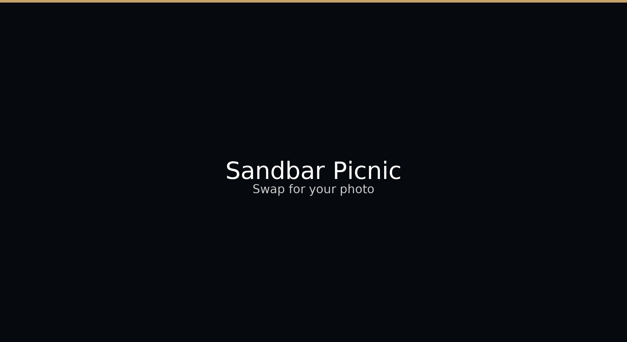 Sandbar picnic